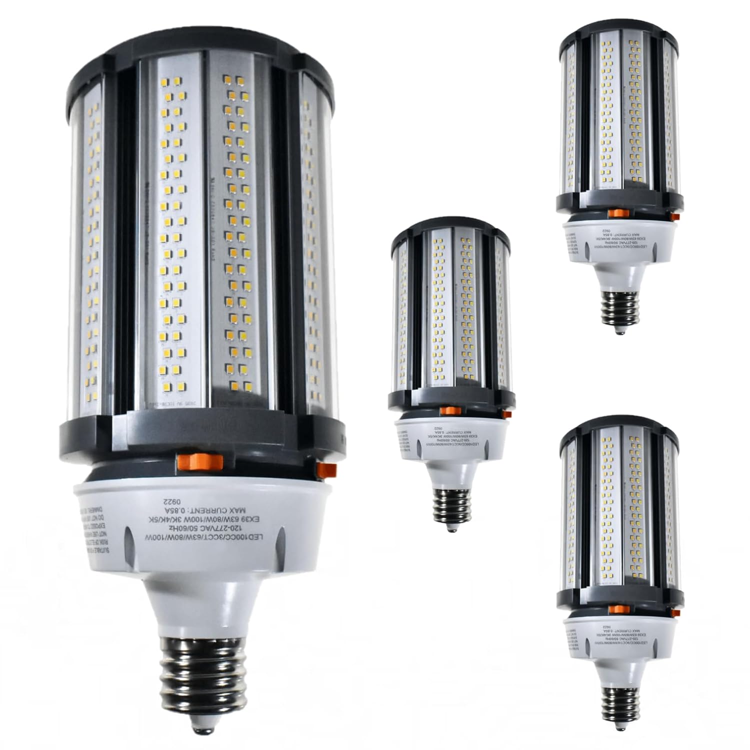 Diodesy- LED Corn Cob Bright Light Bulb Type B Ballast Bypass 63W 80W 100W EX39 Base 3000K 4000K