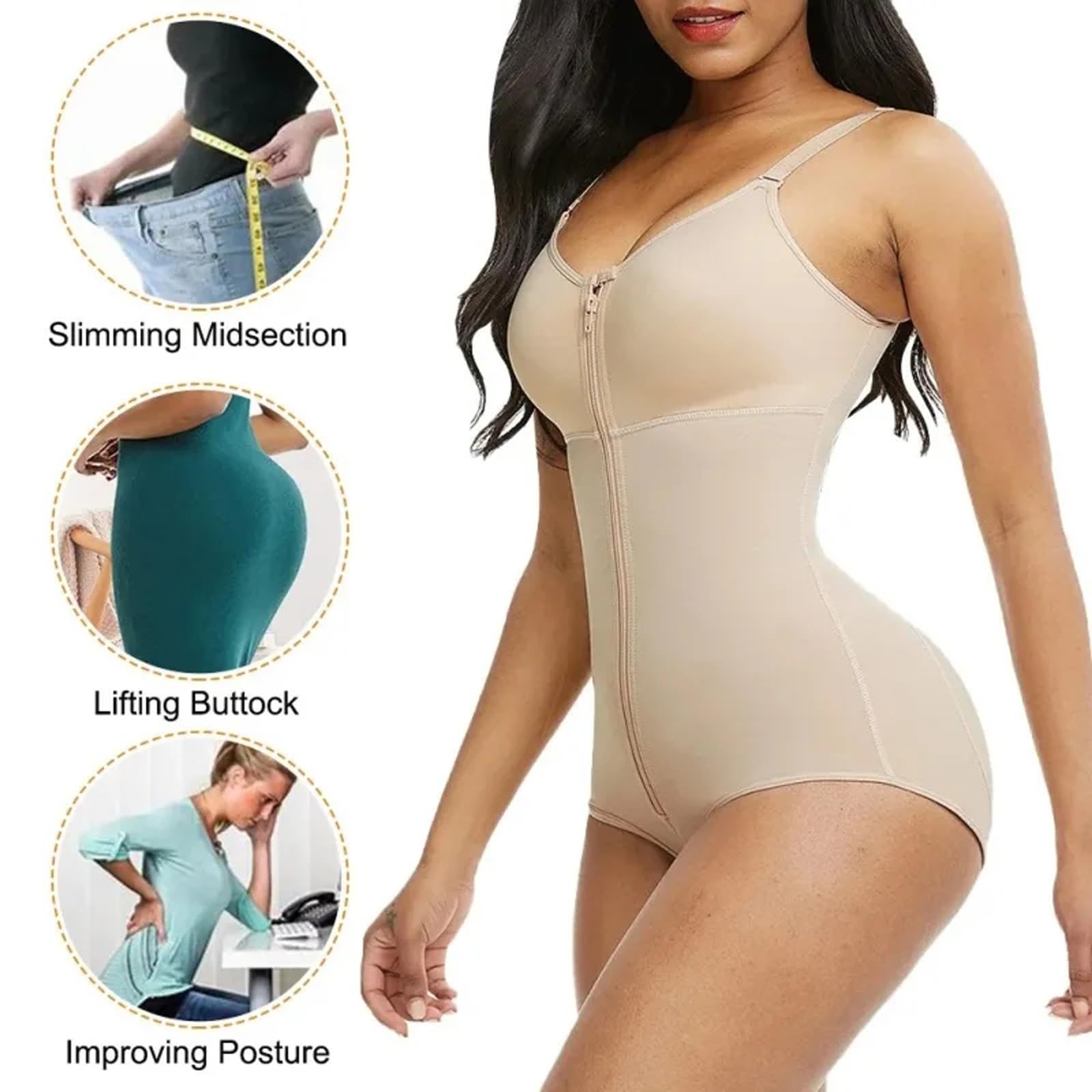 Ropa Interior Adelgazante para Mujer, corsé Moldeador de Cintura, Moldeador de Cuerpo de Busto Completo Adelgazante posquirúrgico para Mujer