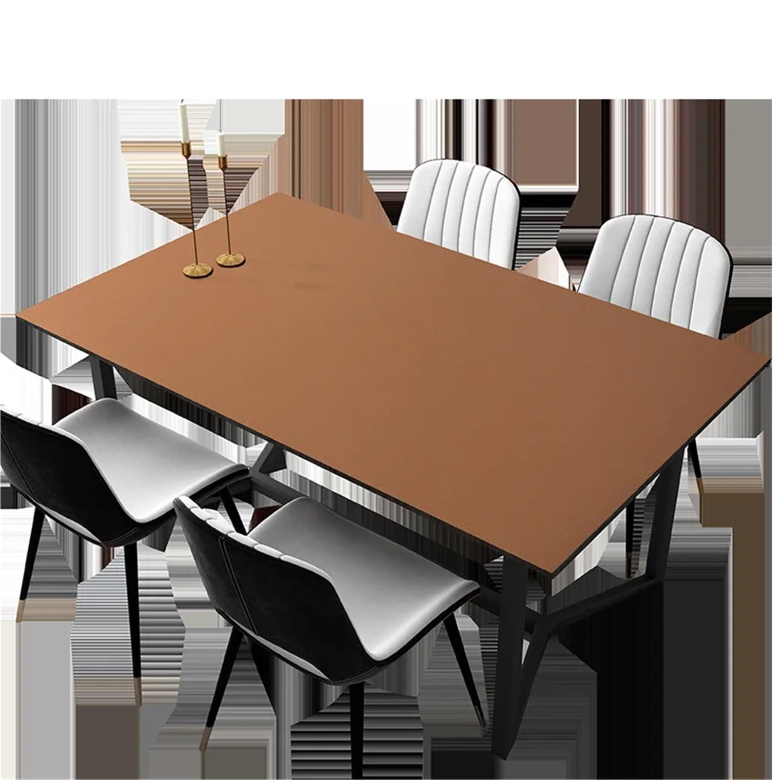 Tappetino Scrivania In Pelle Tovaglia in pelle impermeabile, copritavolo rettangolare, tappetino da pranzo antiolio, mobiletto tessile for la casa(Color 2,70x120cm)