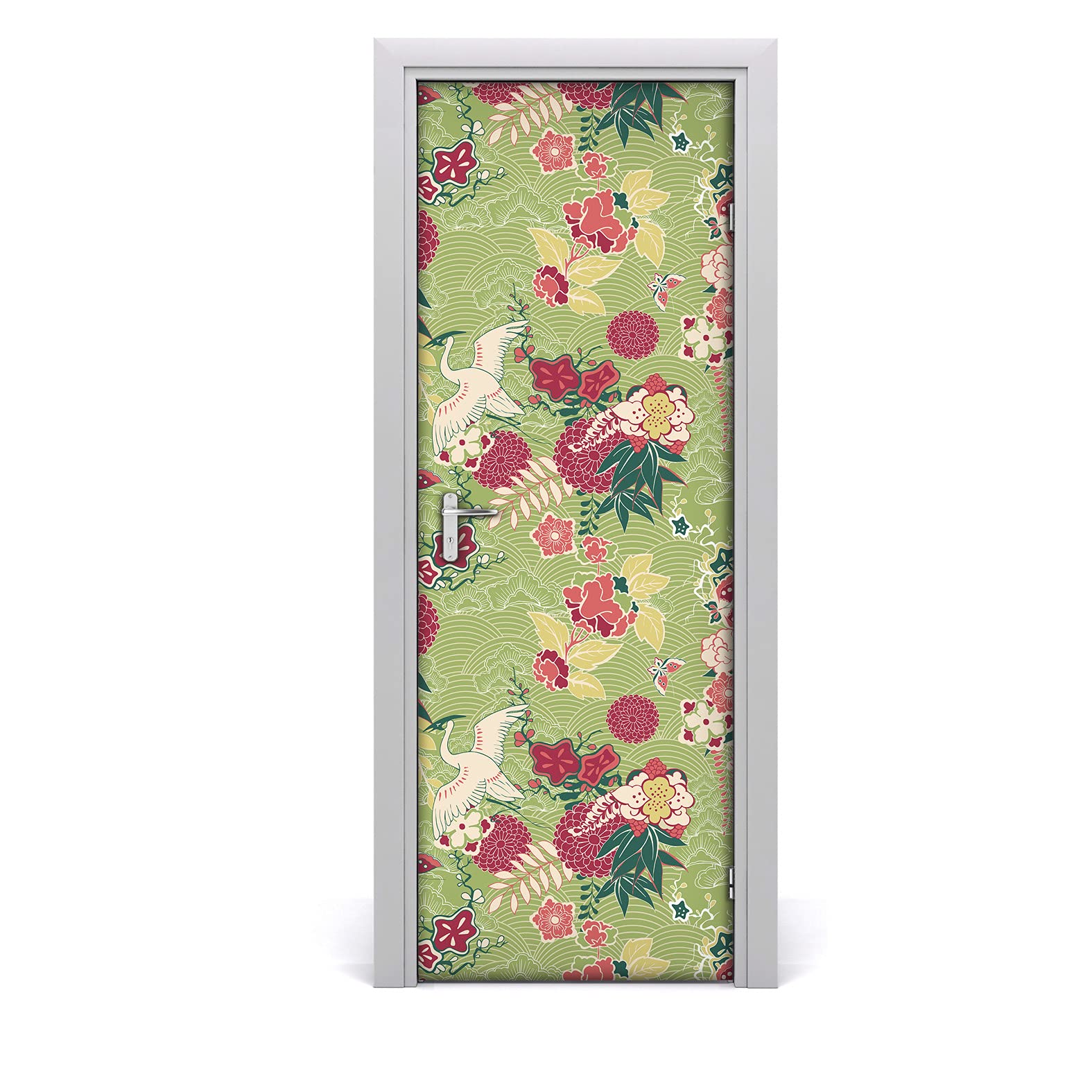 Adhesivo decorativo para puertas de baños que resiste la humedad con diseño seda