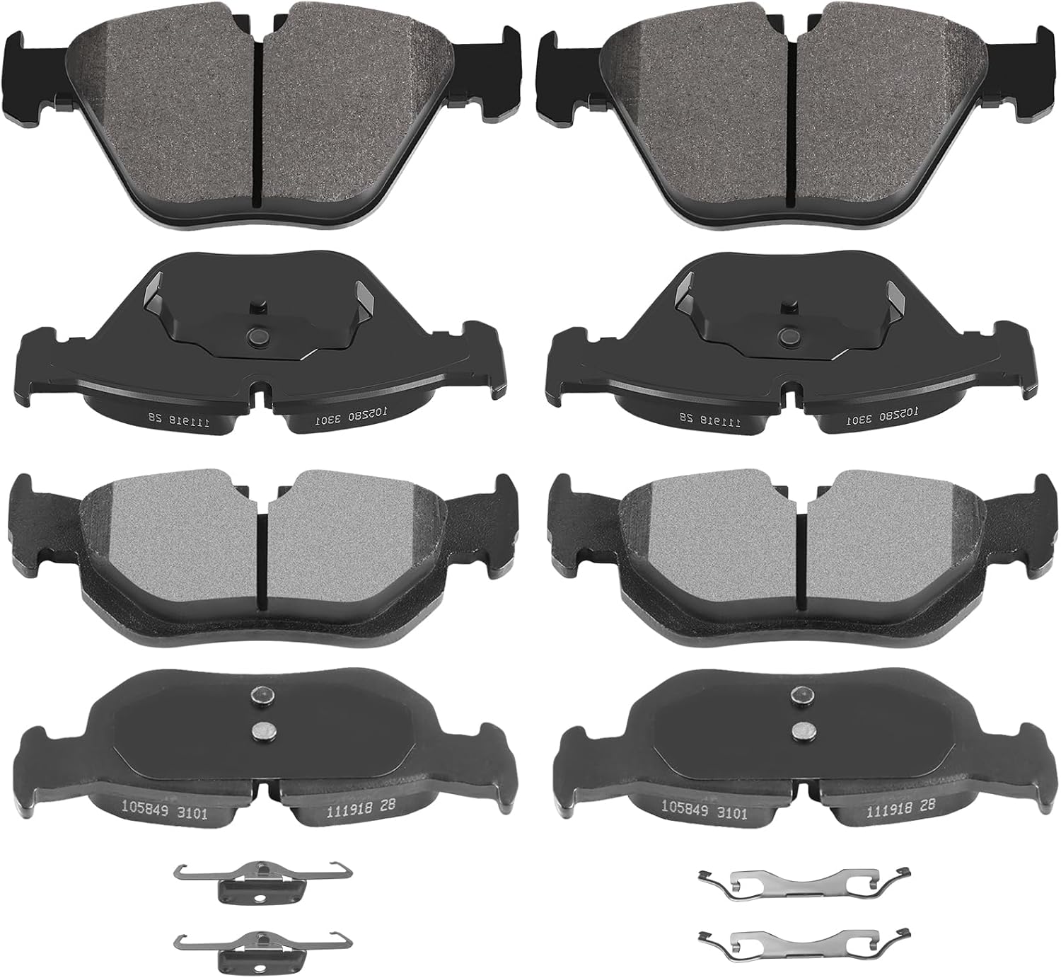 Brake Pads,ECCPP 8pcs Ceramic Disc Brake Kits fit for 2007-2013 for BMW 328i,2007-2014 for BMW 328i xDrive/ 328xi/X1