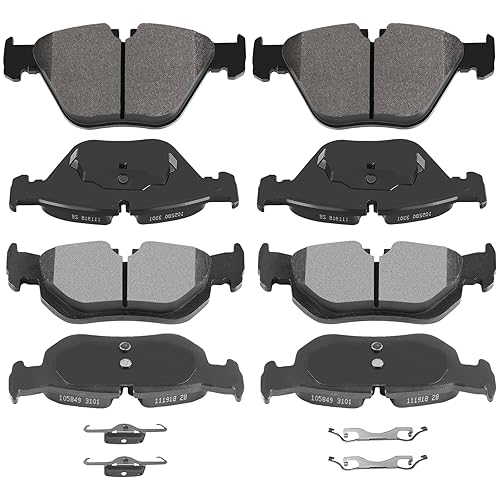 Brake Pads,ECCPP 8pcs Ceramic Disc Brake Kits fit for 2007-2013 for BMW 328i,2007-2014 for BMW 328i xDrive/ 328xi/X1