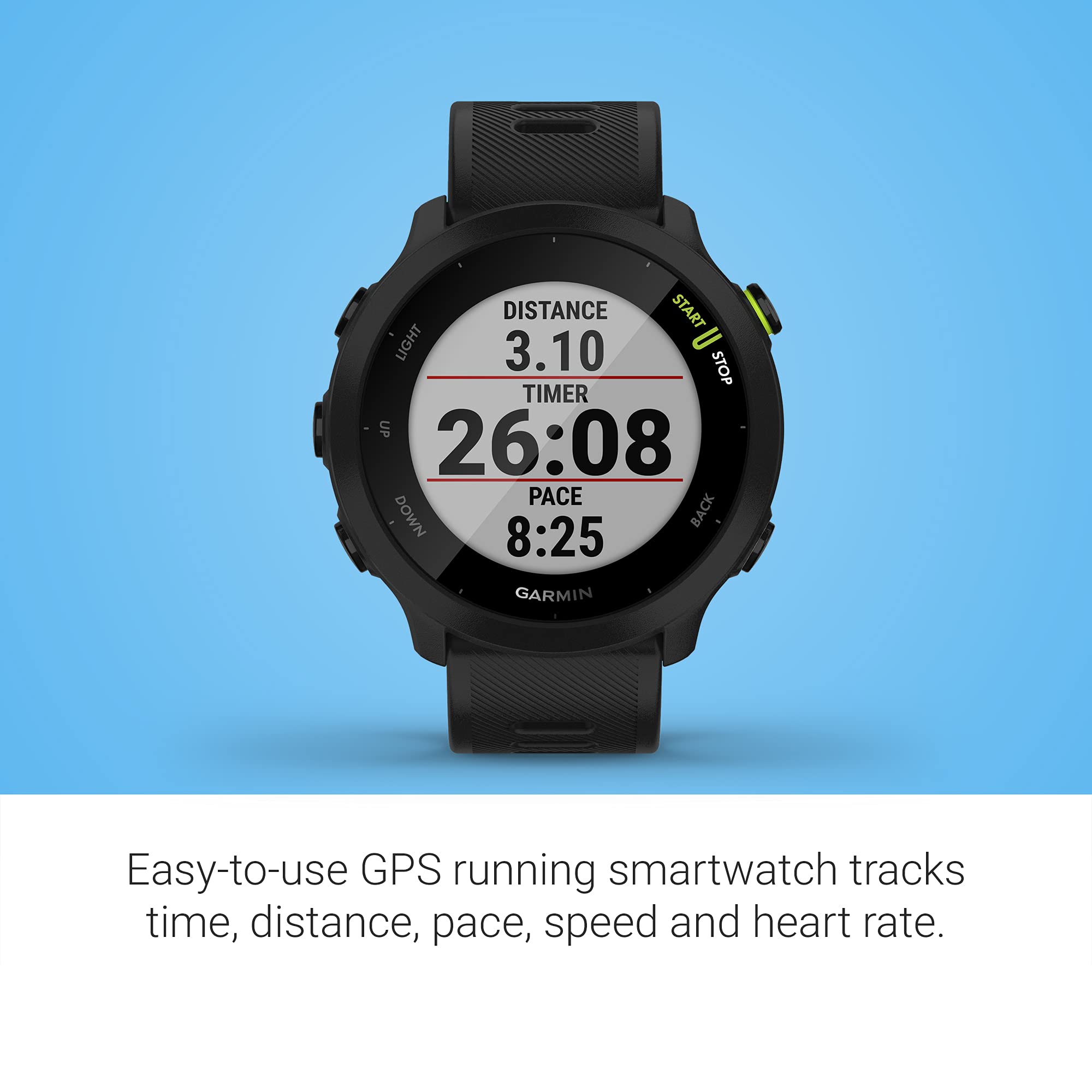 Garmin Reloj inteligente Forerunner 55 GPS para correr, negro (renovado)