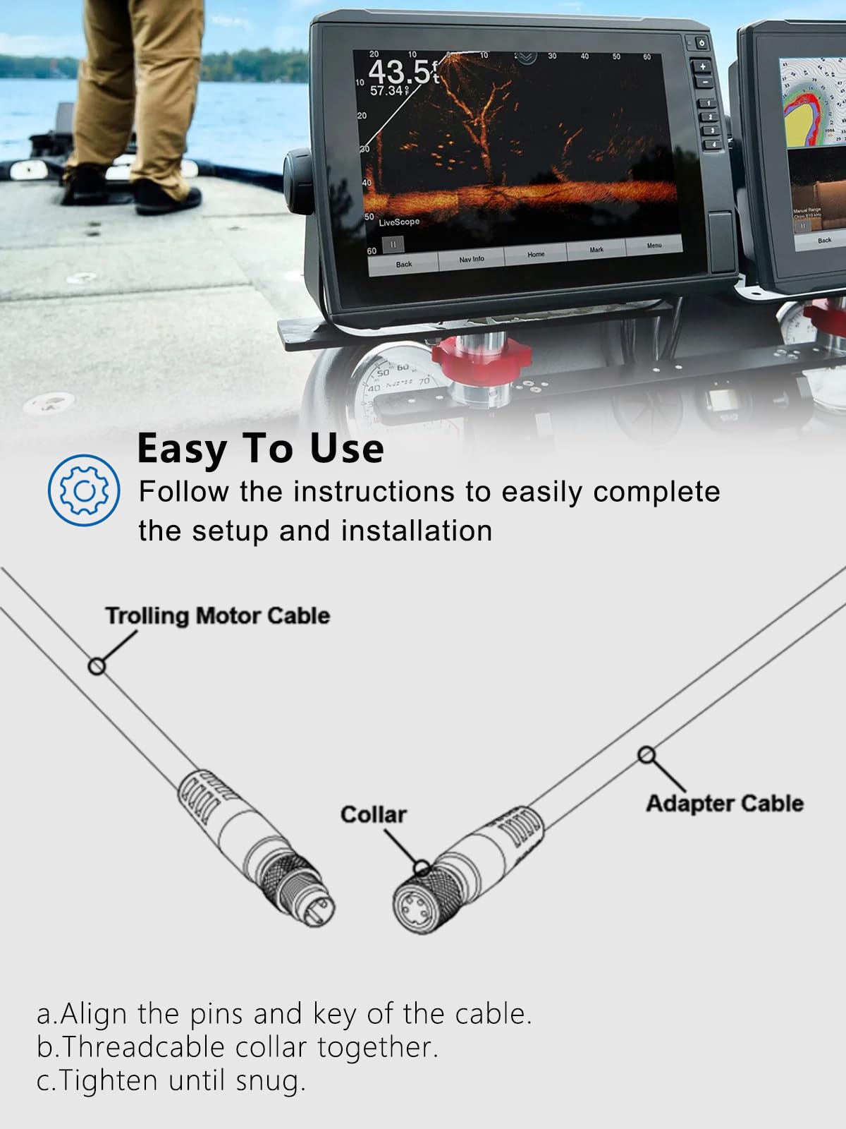 Remplacement pour 1852073 MKR-US2-13 Câble adaptateur universel Sonar 2