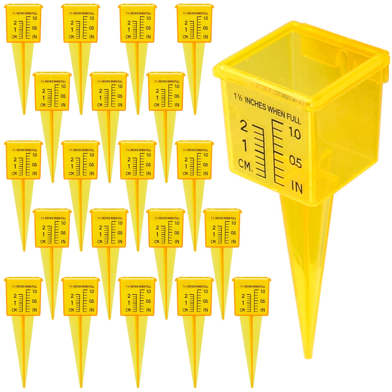 Rain Gauge Outdoor, 1.5" Sprinkler Gauge Lawn Water Gauge for Rain