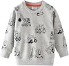 Little Hand Boys Jumper Digger Dinosaur Sweatshirt Kids Cute Cotton Long Sleeve Tops T-Shirt Toddler Clothes for Age 1-7 Years