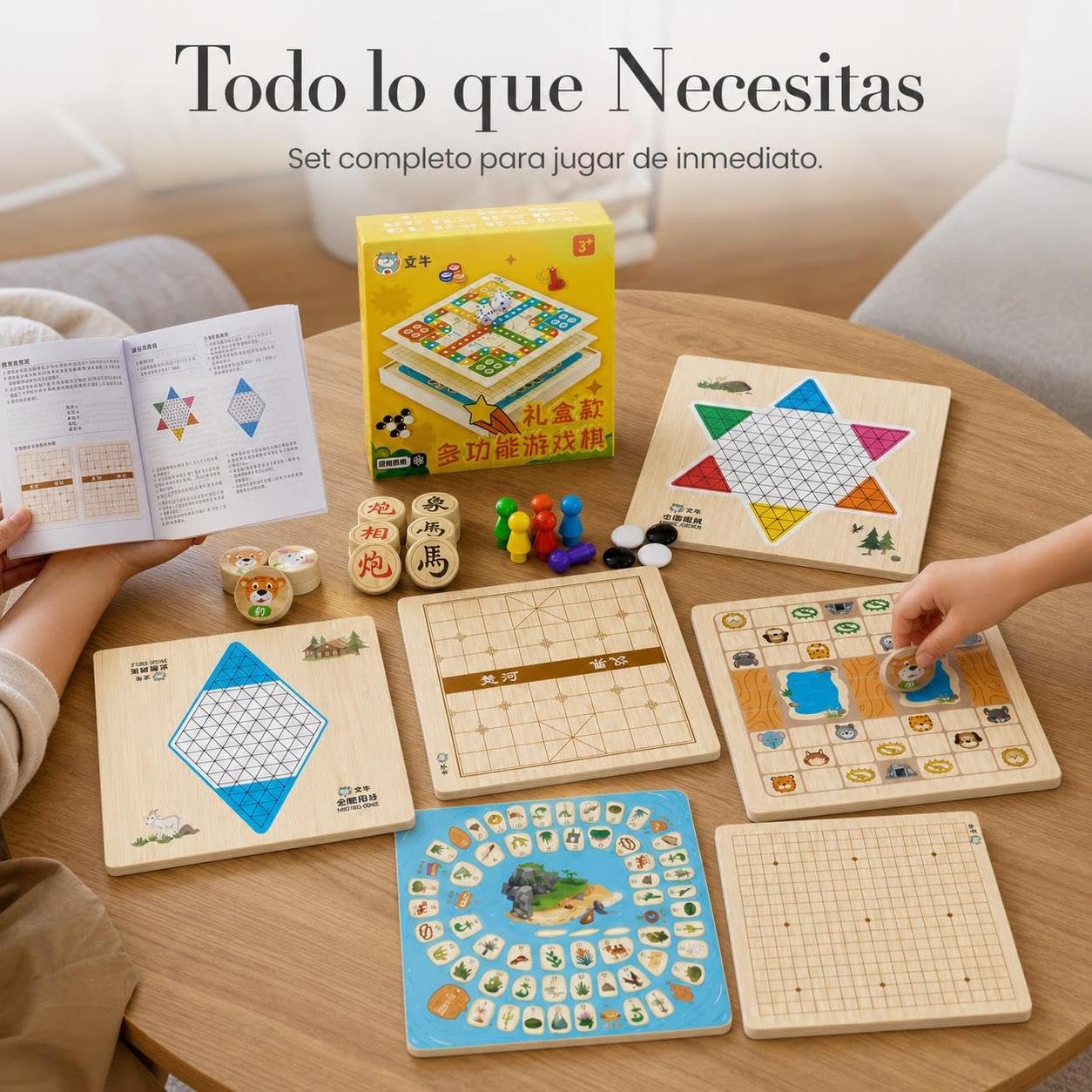 Jeu société magnétique en Bois pour Enfant - Jeu éducatif Familial - pour Les Tout-Petits