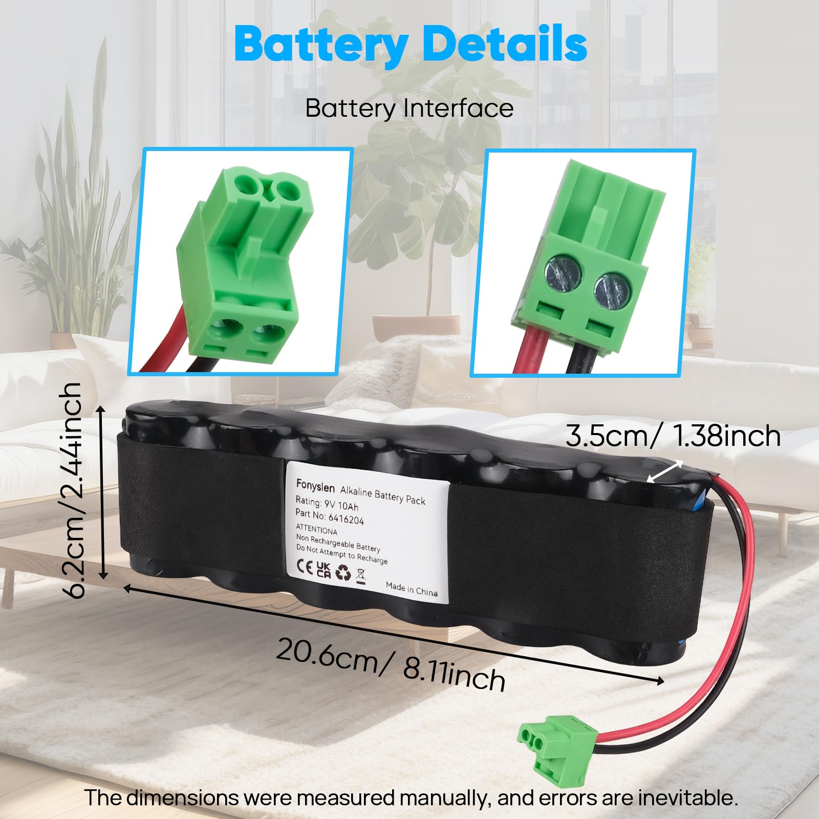 BPX 6416204 Batterie Compatible avec SEFRX 6416204 Sirène, Delta Dore, Tyxal SIRX, SERX, SEFX, SEFRX, Syderal SE Sirène, BPX 6401021, 6416204, Bat 16204, 1285001, 64040145, 6404016