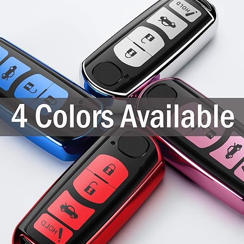 Miniatura 5 de Funda para llave de Mazda, cubierta para llavero para 2017 2018 Mazda CX-5 CX5 6 3 Miata MX5 Smart 4 botones premium suave TPU protección completa