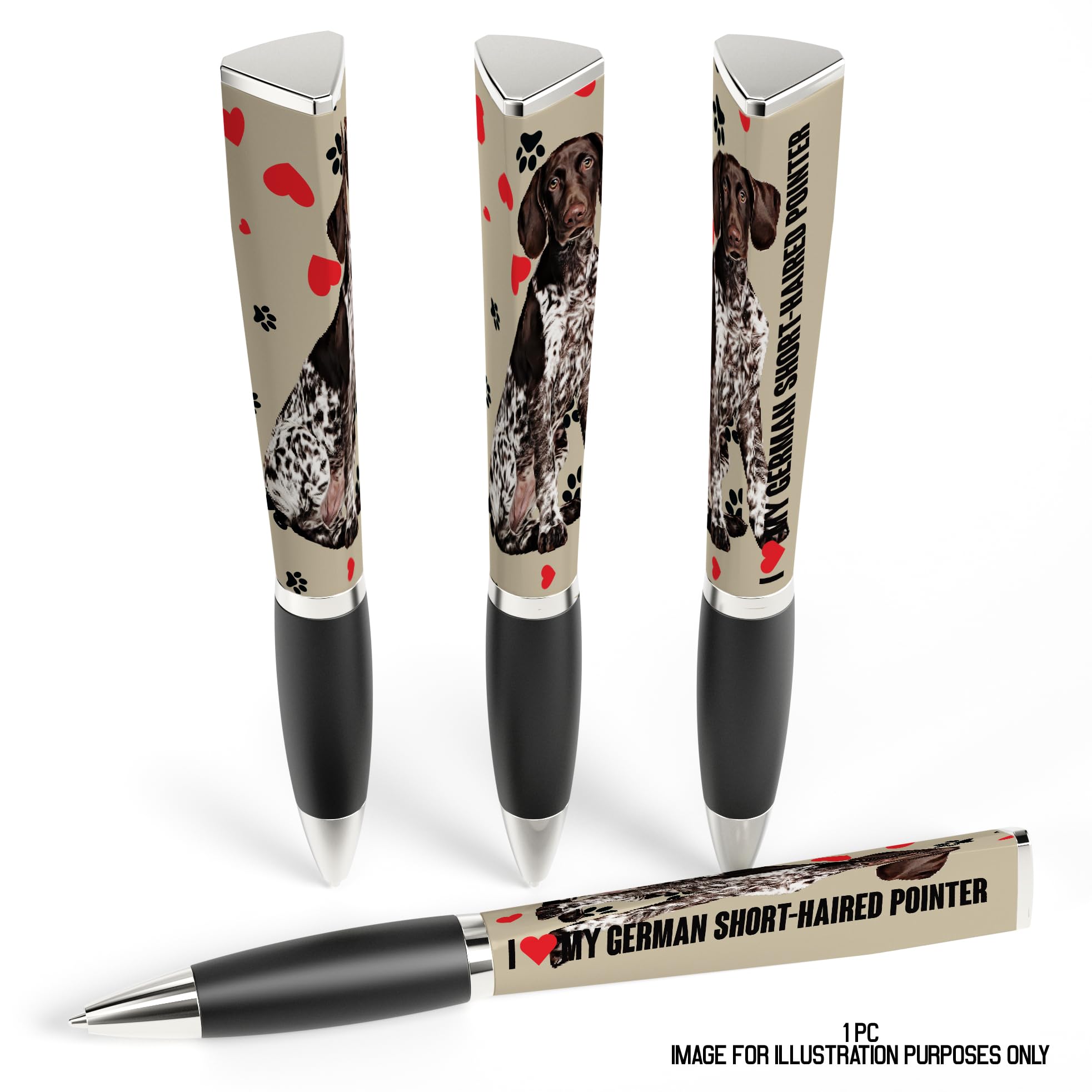 カスタムボールペン «No.379» イエロー 犬 ハート カスタムボールペン «No.379» イエロー 犬 ハート カスタムボールペン