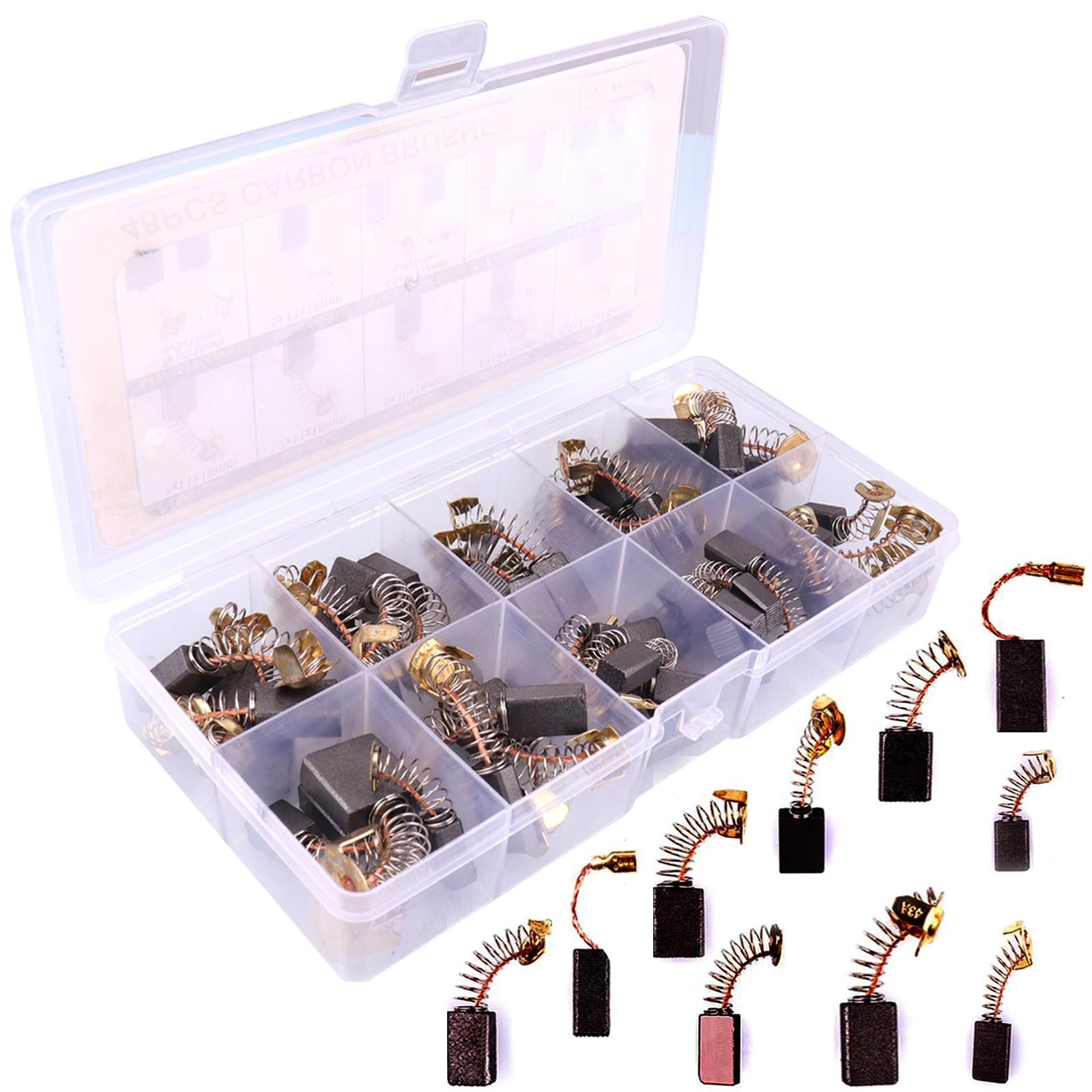 20pcs Carbon Brush Set - 6x10x15mm Electric Motor Brushes For Power Tool Repair & Replacement