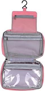 FOMIYES Travel Bag Makeup Storage Bag Toiletry Bag Polyester Wash Bag Toiletry Organizer Make up Organizer Bag Toiletry Travel Bag Toiletries Organizer Bag Cosmetics Holding Bag Container, Pink,