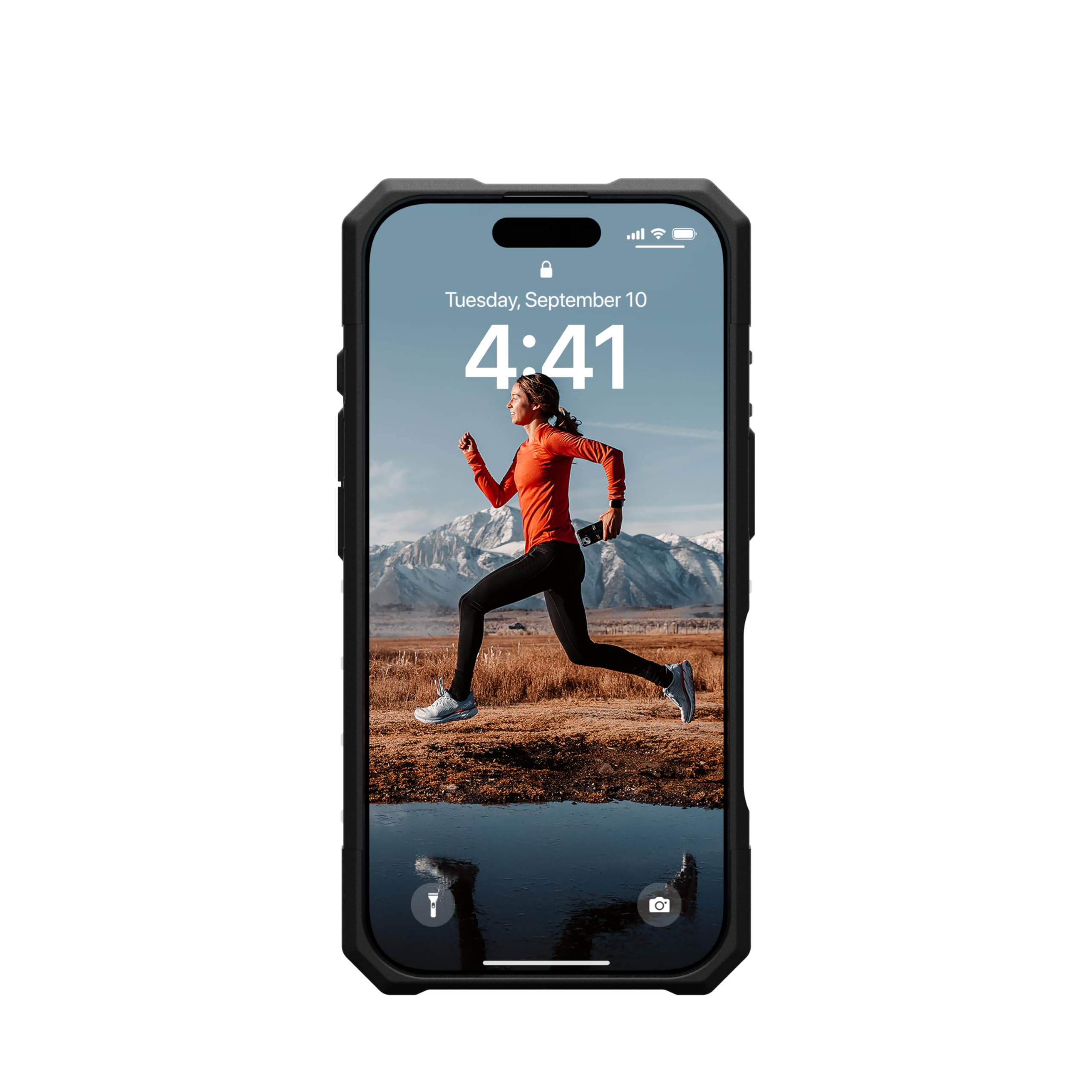 Urban Armor Gear Custodia al plasma compatibile con Apple iPhone 16 Pro (cover Ricarica wireless compatibile, Custodia a prova di caduta, bordo rialzato) ghiaccio (trasparente)