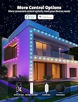 Vista 2 de APPECK Luces permanentes para exteriores para casa, 100 pies con 90 LED, 60 lm blanco cálido con cubierta sólida, tira de luces LED inteligentes