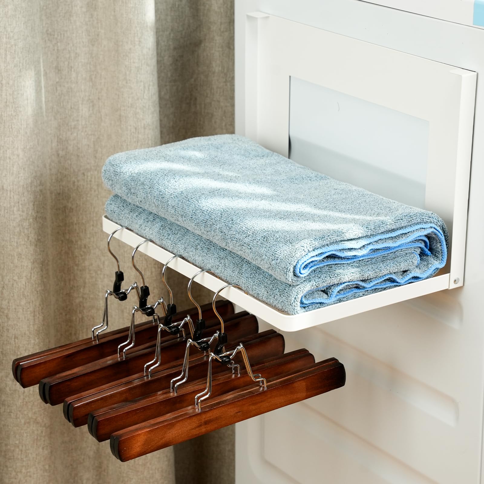 Séchoir à linge extensible magnétique pour optimiser la buanderie - 8