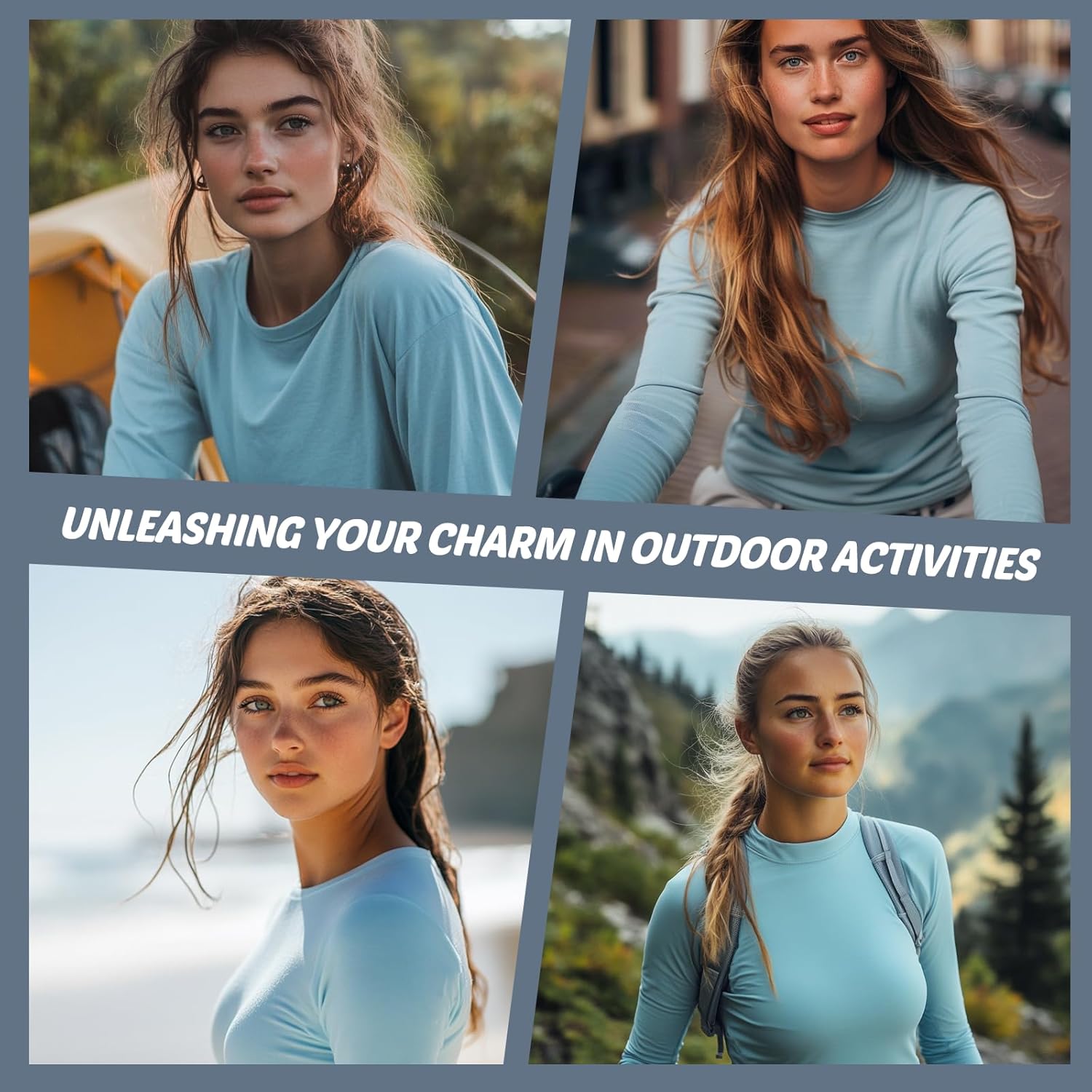 Women's UPF 50+ UV Sun Protection Hoodie, Long Sleeve Outdoor Athletic Shirt with Thumb Holes, 1/2 Pack - Image 2