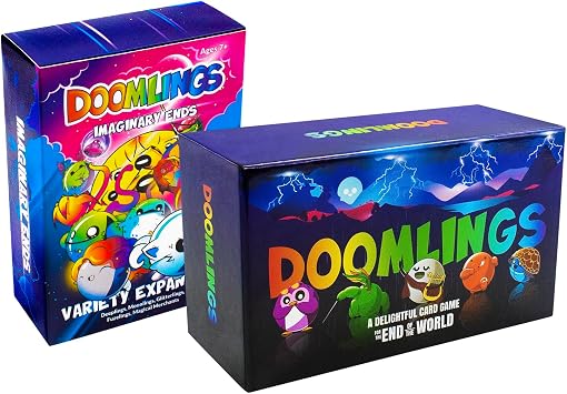 Doomlings Card Game Bundle Classic Base Game + Imaginary Ends Expansion 294 Unique Cards with Endless Replayability | 2-6 Players, Ages 10+