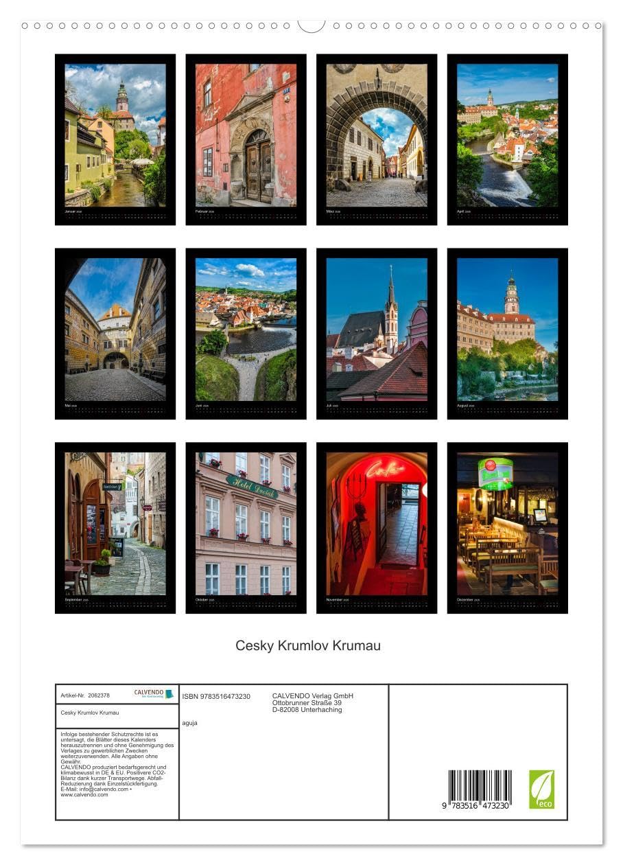 Cesky Krumlov Krumau (hochwertiger Premium Wandkalender 2026 DIN A2 hoch), Kunstdruck in Hochglanz: Bilder aus Cesky Krumlov - Krumau