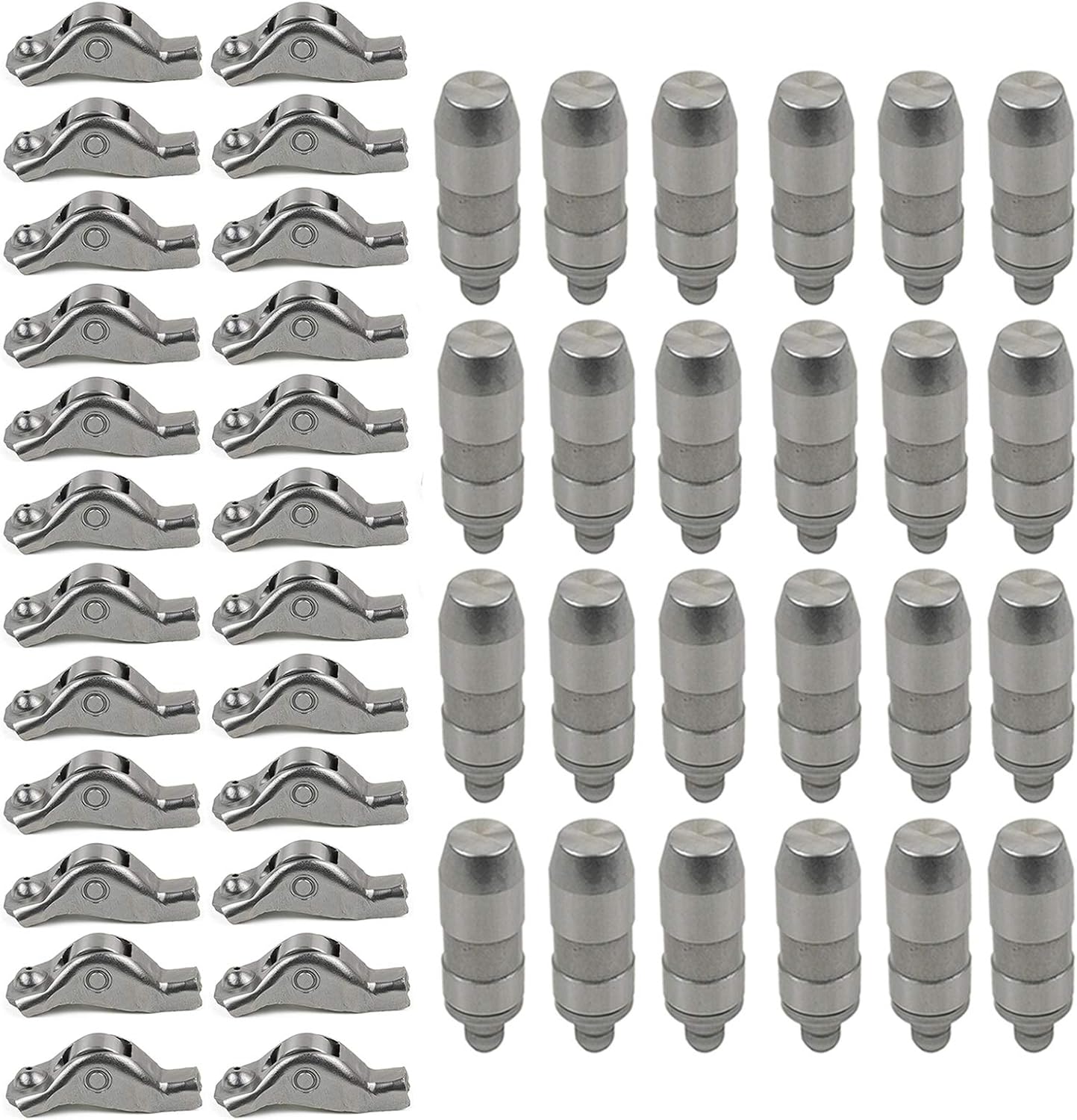 3L3Z-6564-BA 24 Pcs Engine Rocker Arm & Lifters Set Compatible with Ford Mustang - GT Models With 4.6L V8 Engines 2005-2010 Compatible with Ford F-150-5.4L V8 Engines