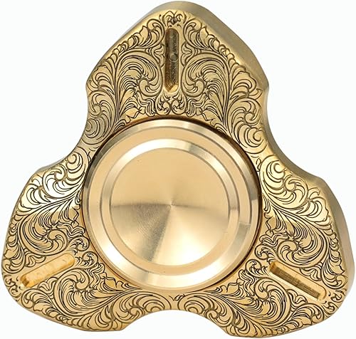 FREELOVE Fidget Spiner de metal, latón pesado, juguetes largos giratorios, silencioso, pequeño mini 2nd Fox Figette Spiner para adultos y hombres,