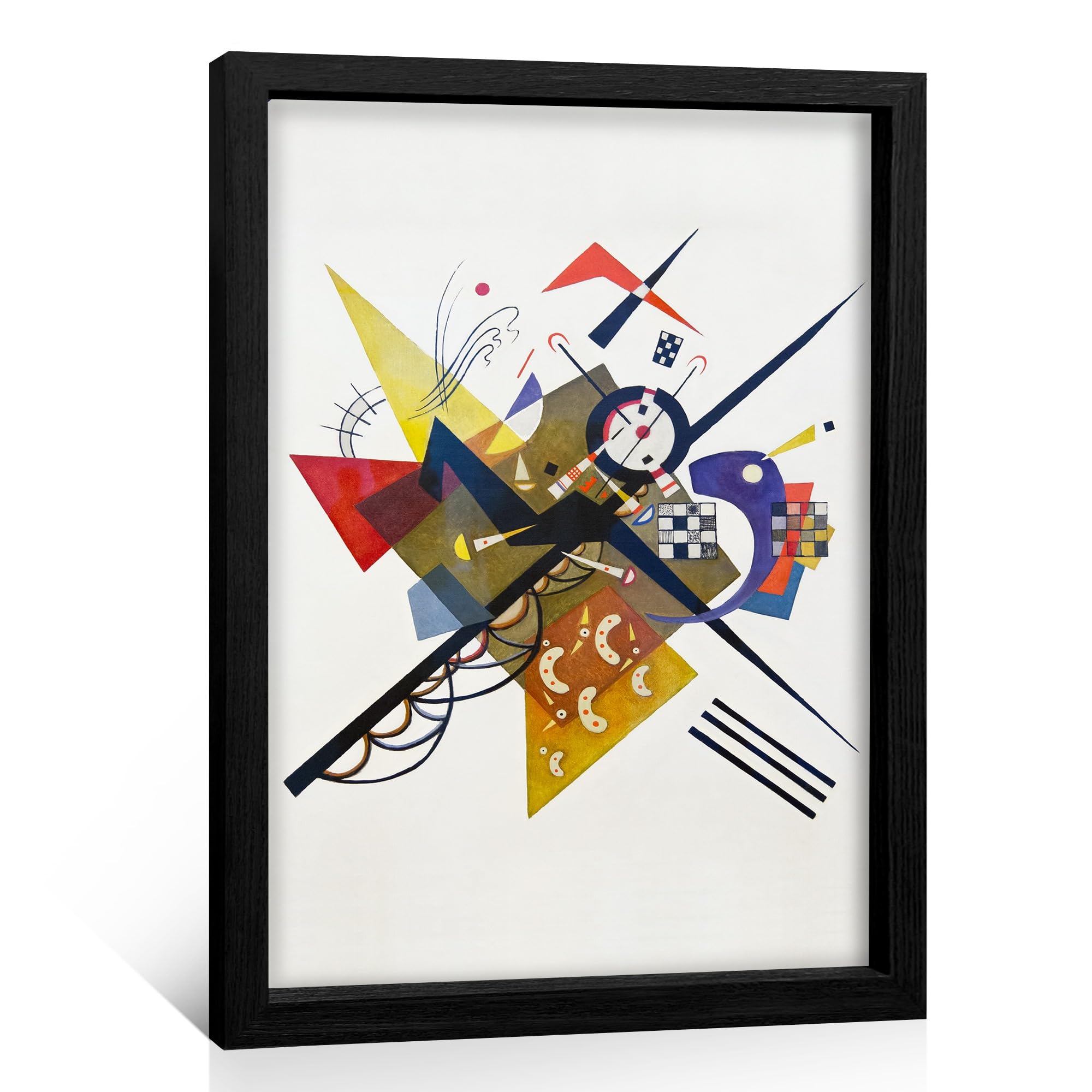 Framed Wassily Kandinsky Wall Art, Famous Classic Paintings Abstract, Color, Lines, Geometry Poster Canvas Wall Art Print for Bedroom Living Room