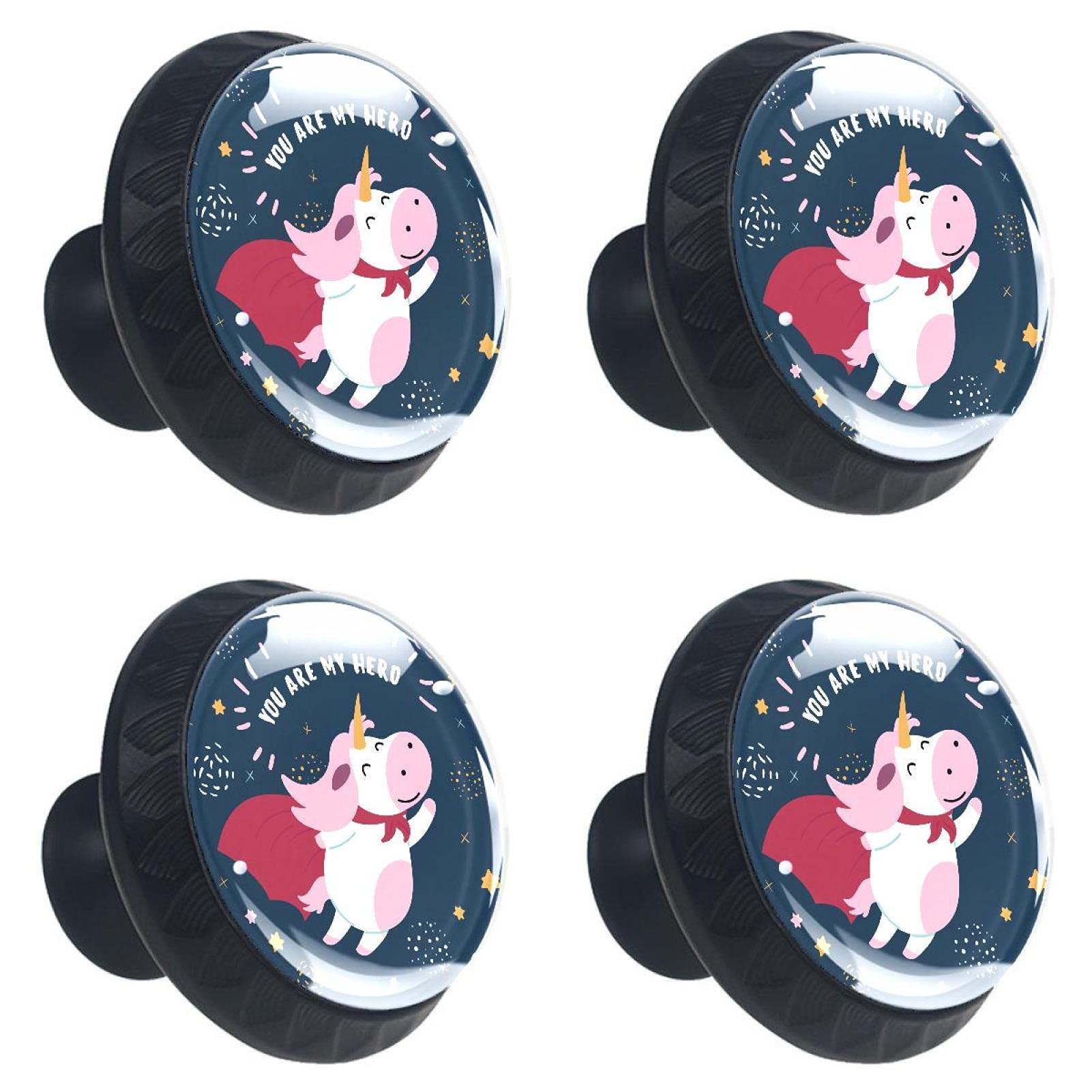 Poignée de porte de placard motif vache lot de 4 boutons pour tiroir et armoire