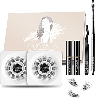DIY Eyelash Extension, 3D Effect Glue Bonded Band Cluster Lashes Individual Lash Clusters Volume Lashes Set, At Home Eyelash Extension, C curl Lashes Pack 12mm,14mm (KIT)