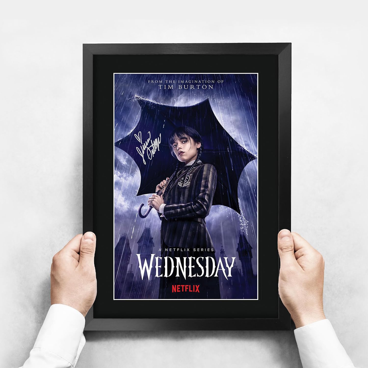 HWC Trading Wednesday Gifts Printed Signed Autograph Picture for TV Memorabilia Fans - 16" x 12" Framed