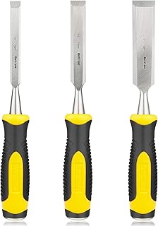 Hurricane Holzmeißel für Holz,Stechbeitel aus CRV-Stahl,12/19/25.4mm 3-teilig inkl