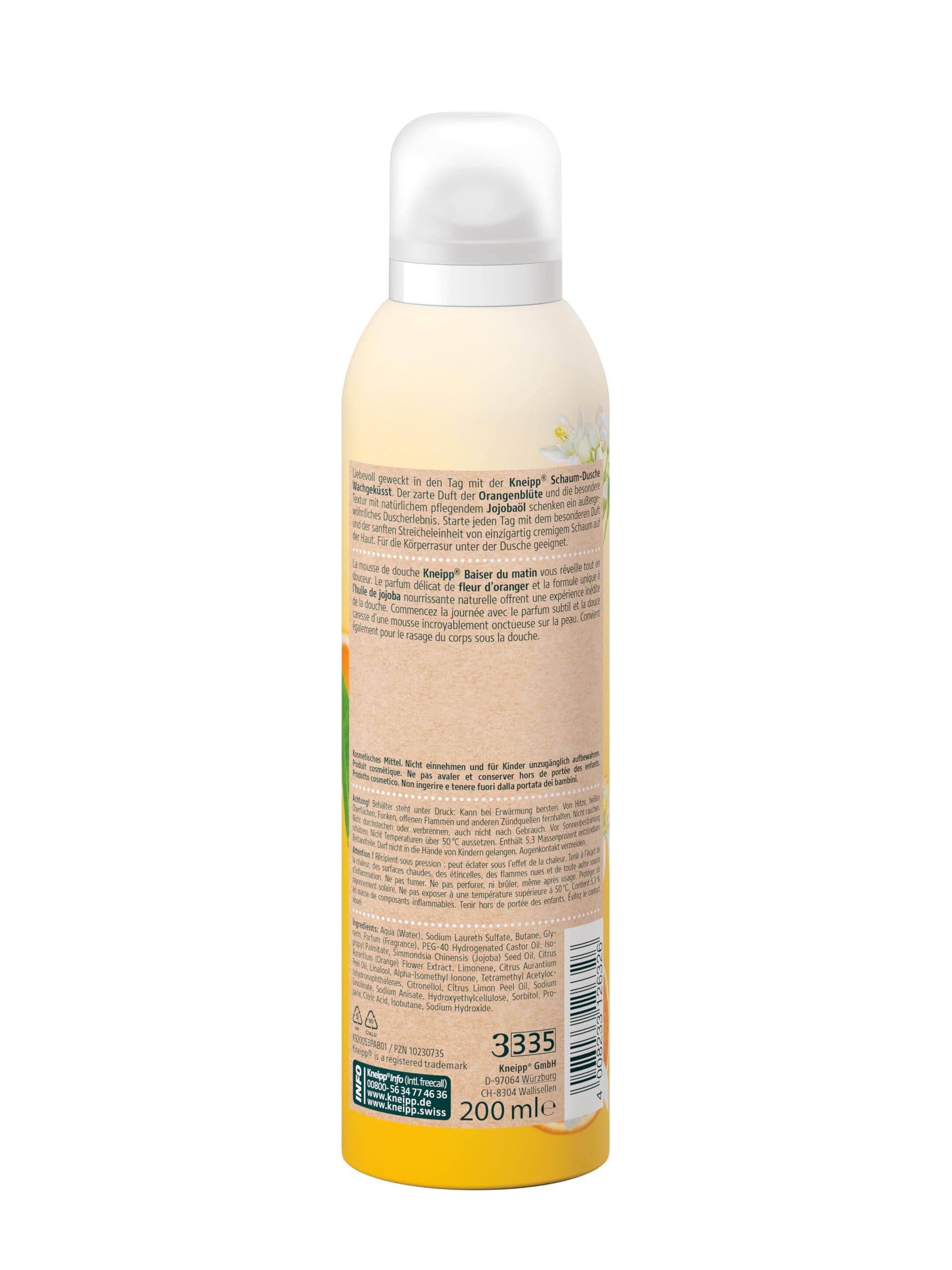 Kneipp pianka pod prysznic, woskowana