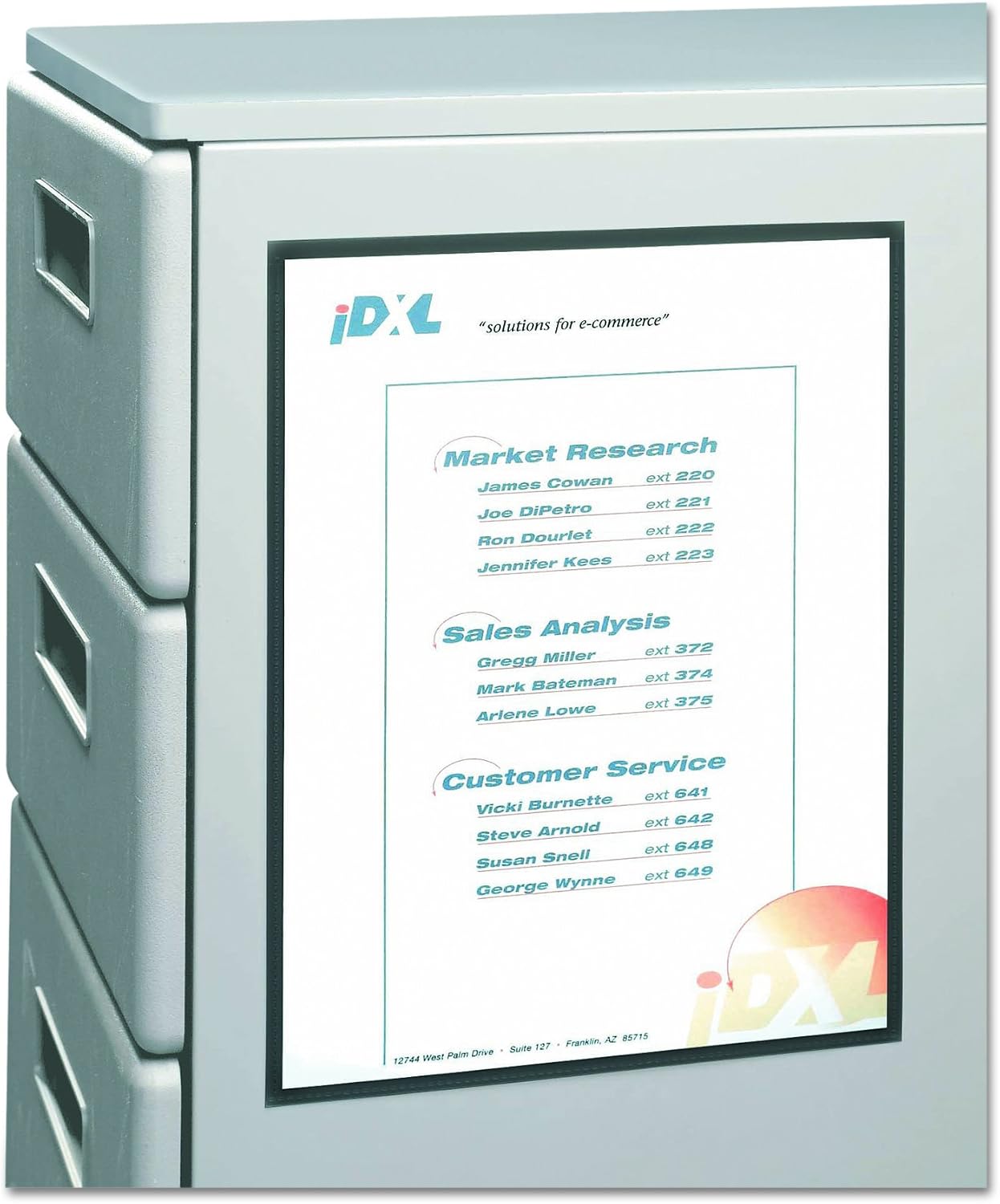 C-Line Magnetic Cubicle Keepers Display Holders, 9.2 x 11.69, Magnetic Mount, Clear, 25/Pack