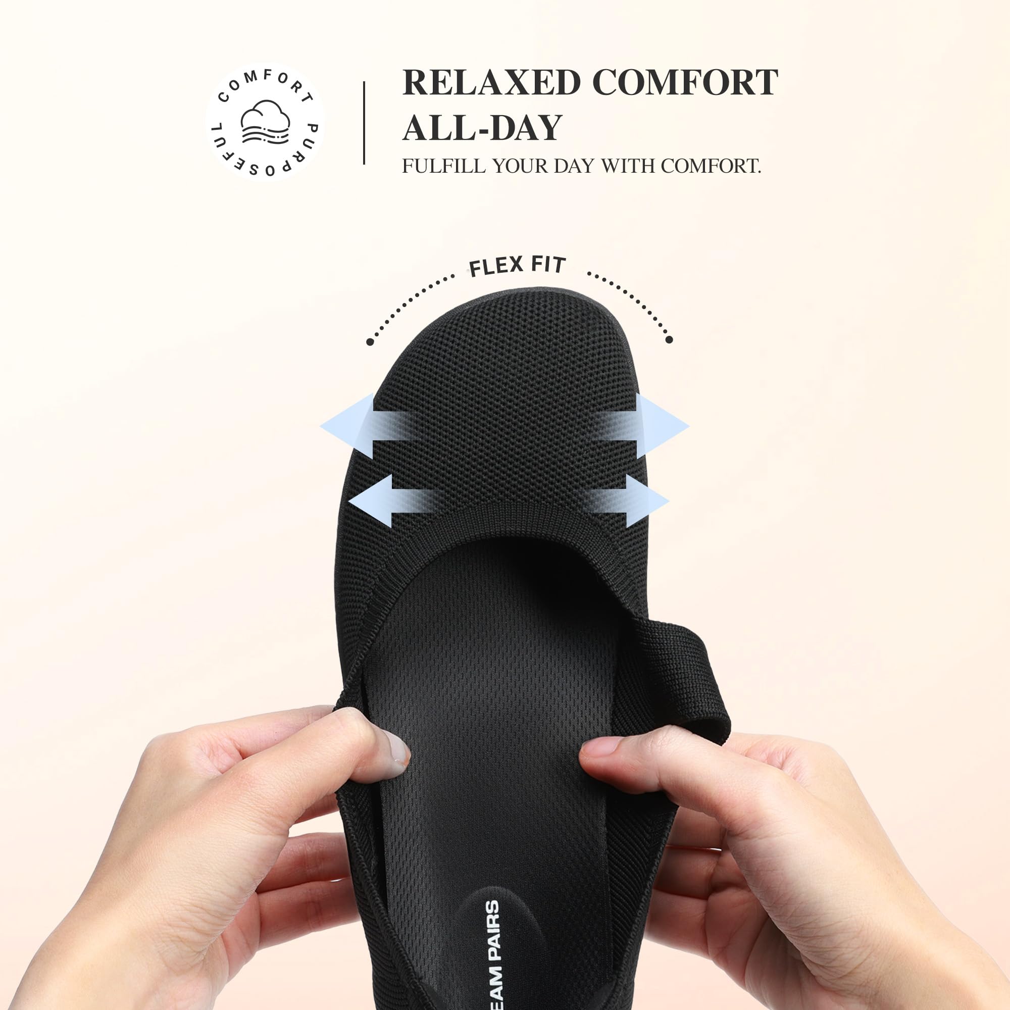 DREAM PAIRS Zapatos Planos de Ballet Mary Jane para Mujer, Tejido sin Calcetín, con Caja de Dedos Ancha y Soporte para el Arco, Ideales para Ocasiones Casuales