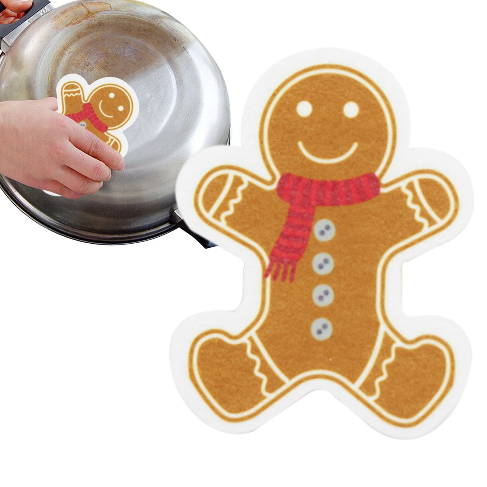 Hunya Gingerbread 1/4 Sponges, Sponge Wipe, Washing Up Sponge, Kitchen Sponges, Dish Washing Cleaning Sponge, For Kitchen, Bathroom