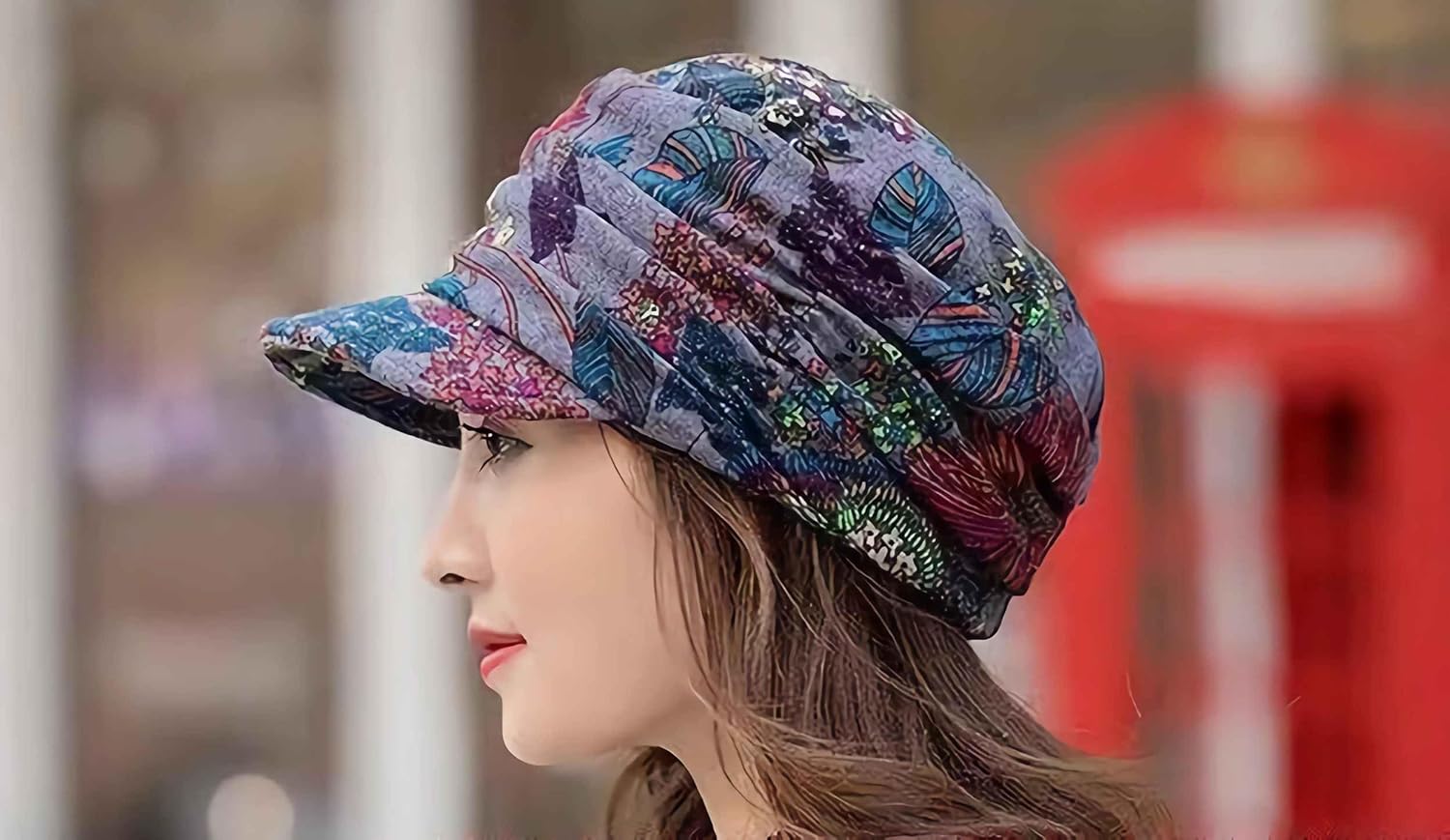 Lefe Liee Newsboy Hats and caps for Women, Pageboy hat Fashion, Ladies Hippie hat Women's Cute Retro Trendy Casual Hats Grey - Image 3