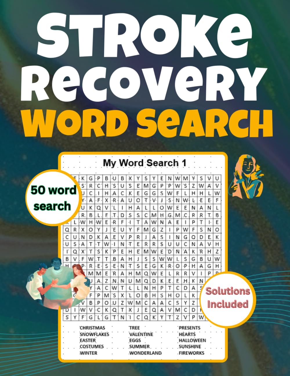 Stroke Recovery Word Search: Improve Memory,Attention, and Focus with 50 Therapeutic Word Search Puzzles,Large Print Puzzles for Seniors, Cognitive ... Brain Injury Patients,Solutions Included.