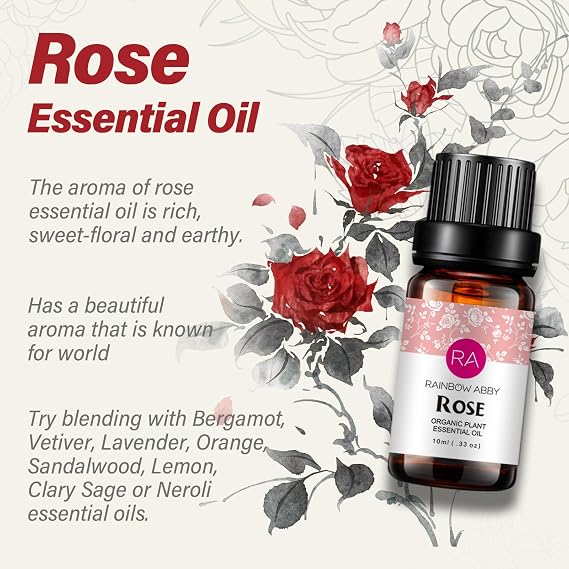 RAINBOW ABBY Rose and Strawberry Essential Oil Set