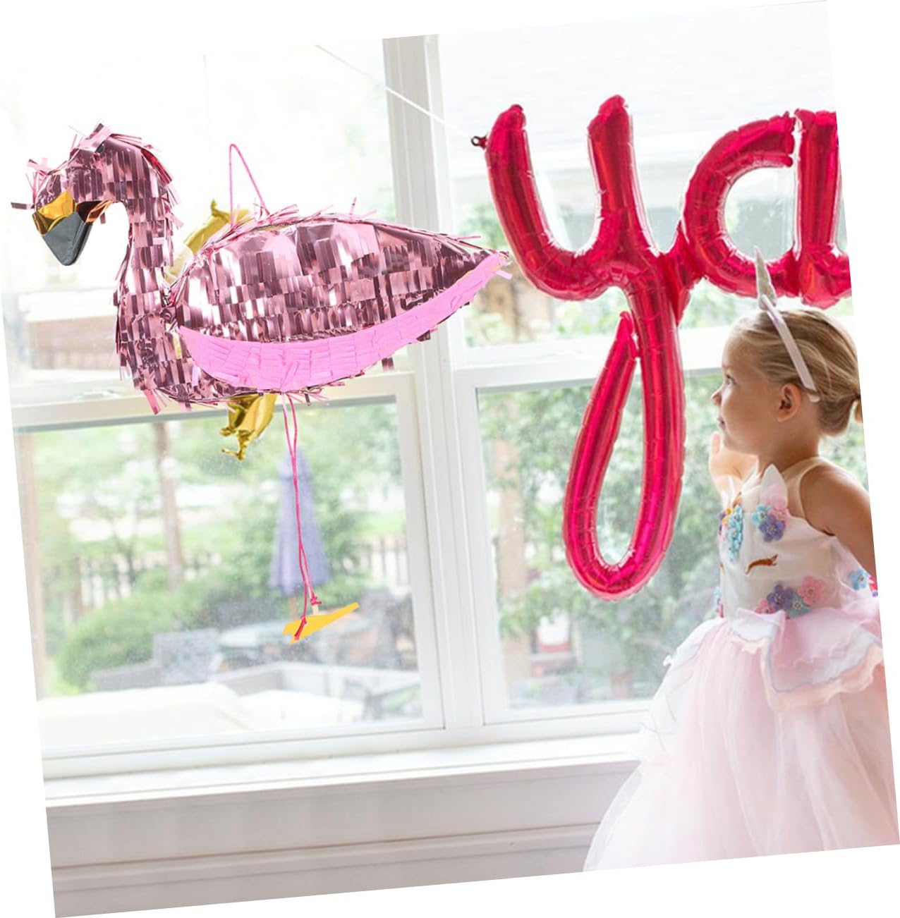 1 Set Pinata For Kids Flamingo Pinata With Stick For Tropical Luau Party Supplies Flamingo Themed Birthday Decorations Pink
