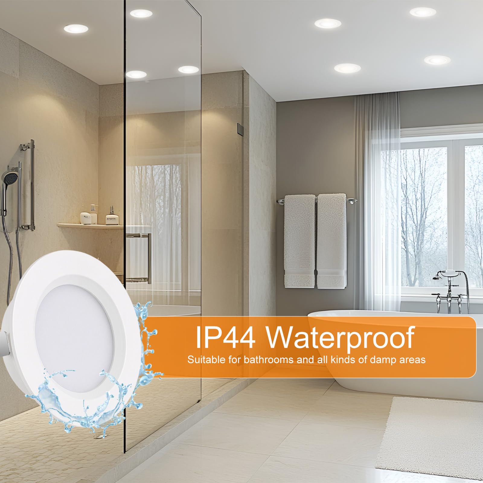 6er Set 12V LED Einbaustrahler Decke Dimmbar 3.5W 330lm Möbel Einbaustrahler 4000K Naturweiß Einbaustrahler LED Ultra Flach Bohrloch 55-58mm und 14mm Flache, IP44