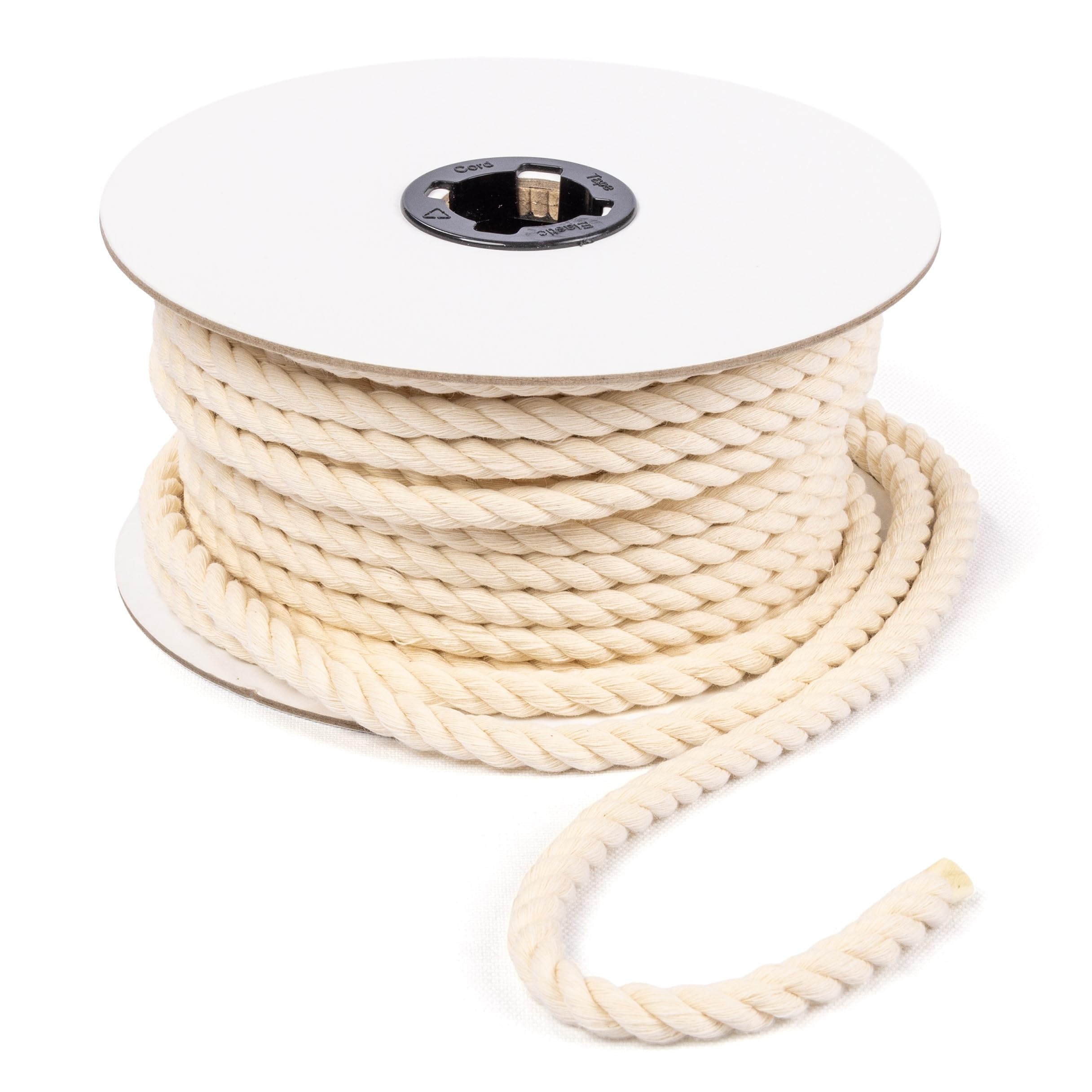 Shelver Natural Soft Cotton Rope, 8mm Thick Rope for Crafts and Macrame (10m)