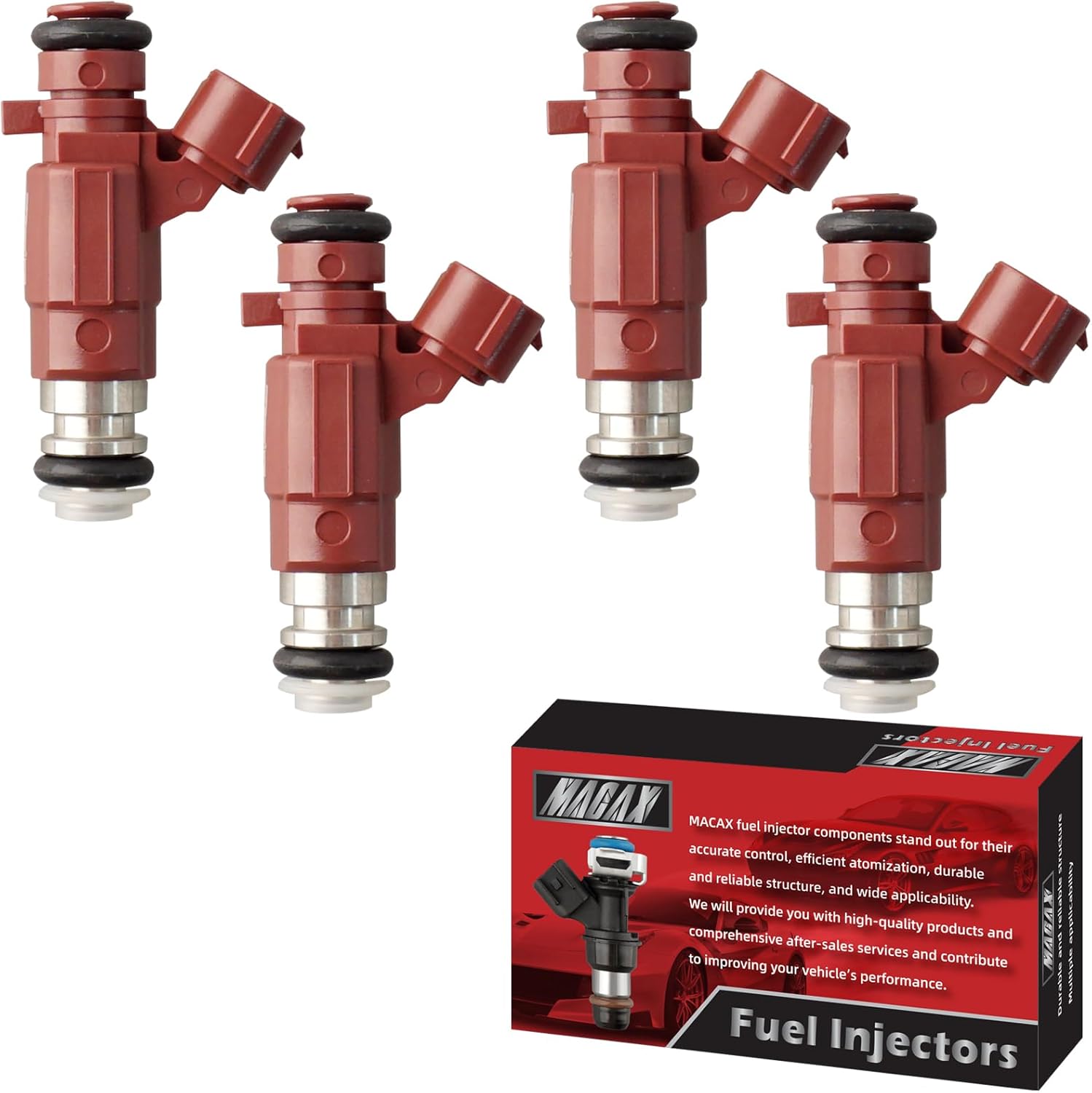 Set of 4 Fuel Injectors 16600-5M100 FJ745 Replacement Compatible with Nissan Sentra 2000-2002 1.8L L4 - Replaces 842-12247 800-1722N 0280155937