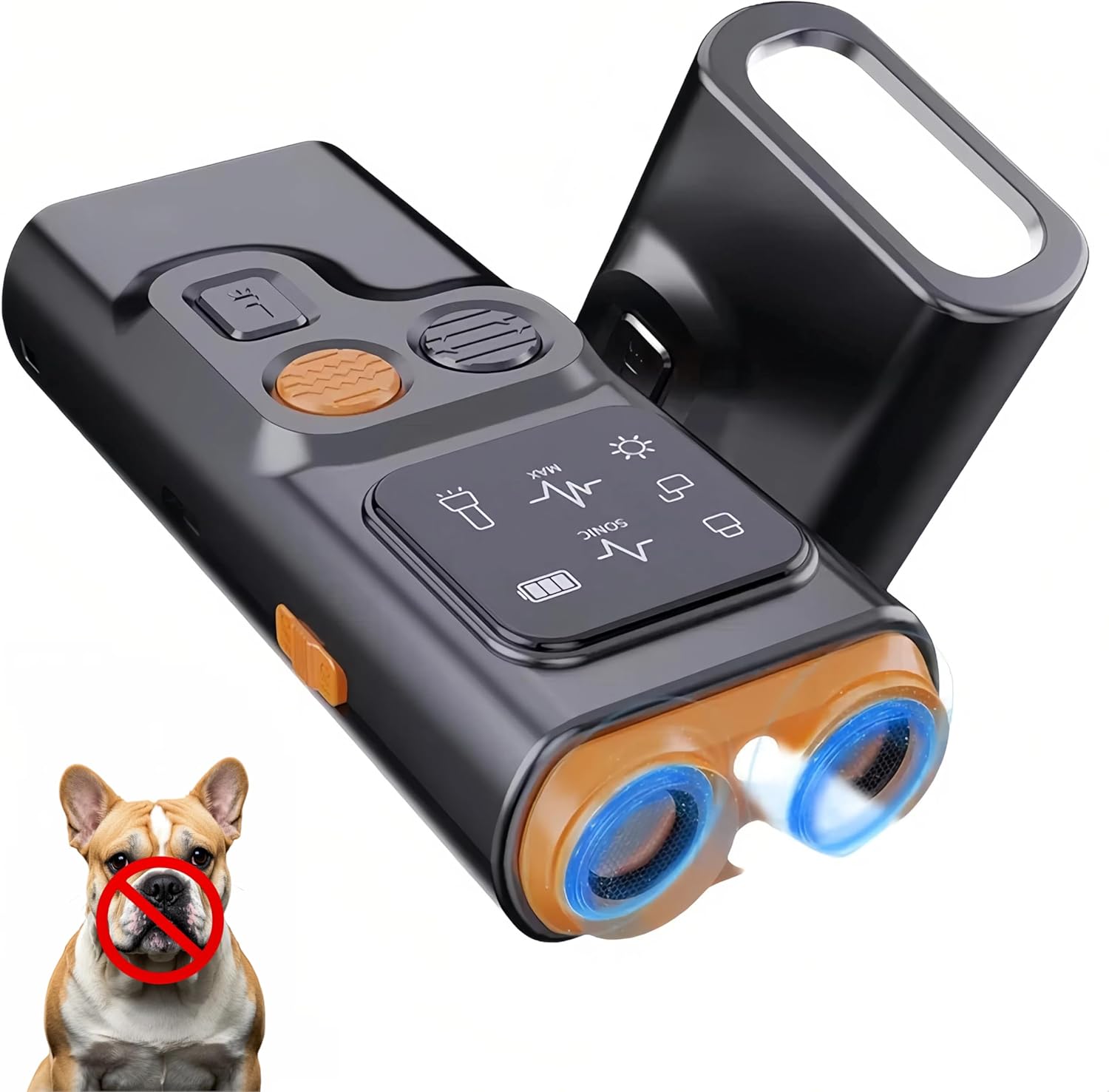 2025 New Dog Bark Deterrent Devices Guard — an Anti Barking Device Equipped with an LED Flashlight and HD Display. It Helps Stop Your or Neighbors’ Dog from Barking.