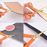 Vista 6 de Tijeras de micropunta, cuchillas de titanio de precisión, tijeras de detalle de manualidades de 6 pulgadas, ideales para papel, álbumes de recortes