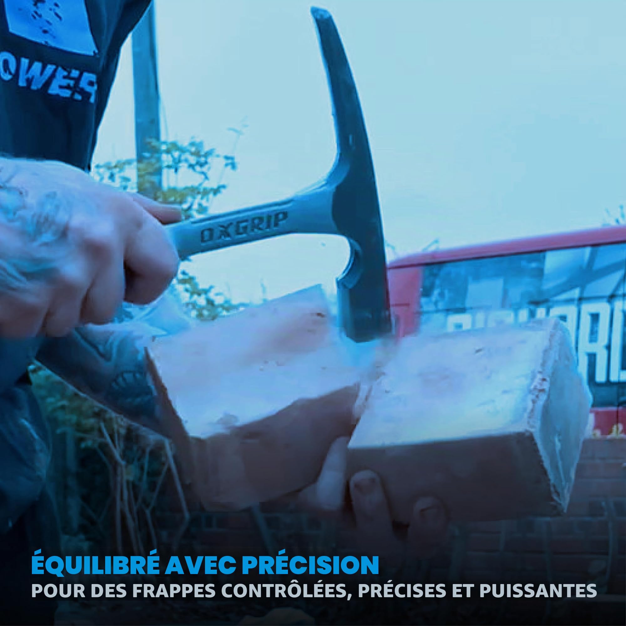 OX Tools P082424 Marteau Pro Brique-24 oz, Bleu, 24 oz