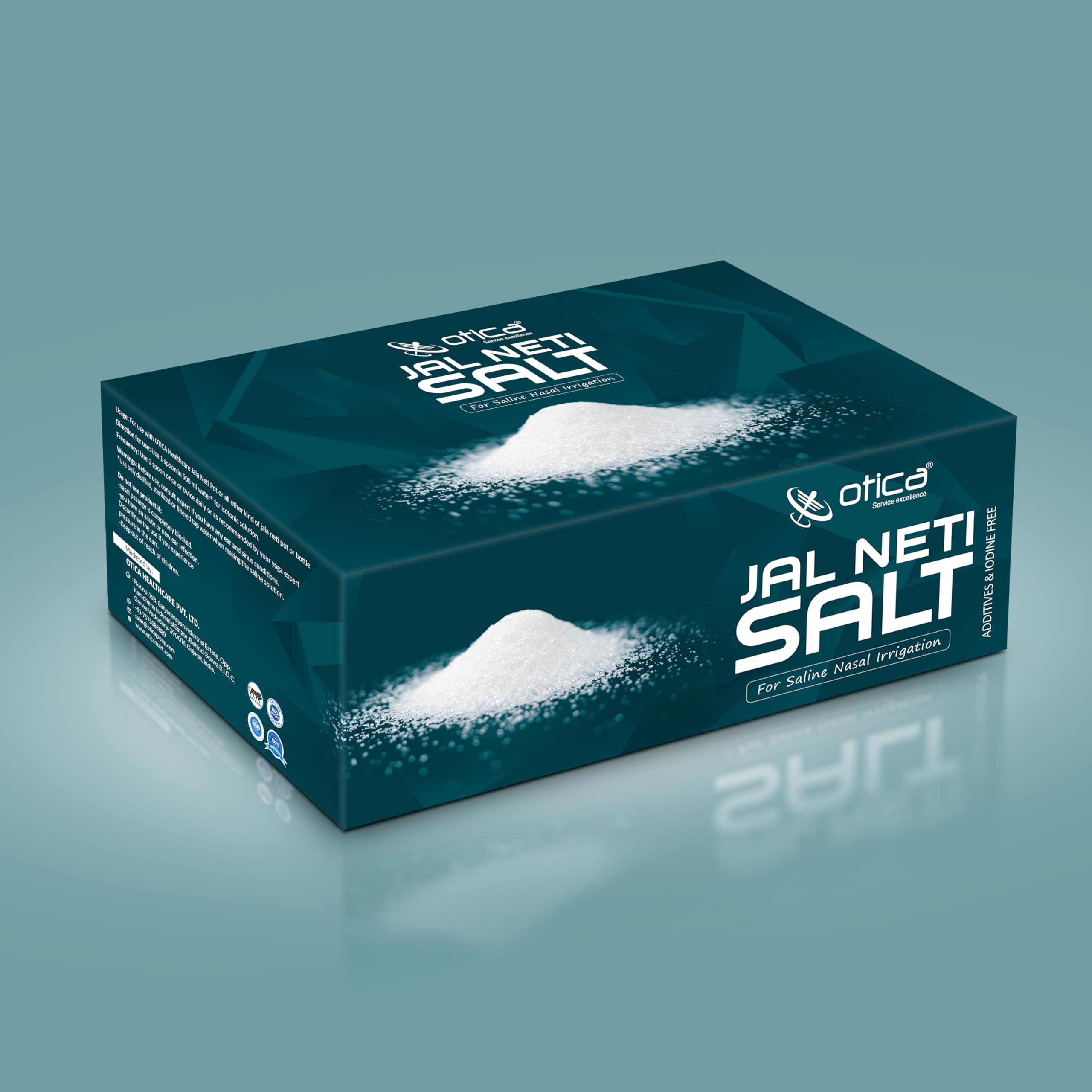OTICA Jal Neti Pots Salt for Nasal Cleansing – (5g x 50 sachet) | Non-Edible Saline Powder for All Neti Pot | For External Use Only - Image 3 thumbnail