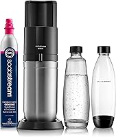 Vista 1 de SodaStream E-Duo - Máquina de agua con gas (negro) con 60 litros de CO2, 1 botella de carbonatación sin BPA y (1) botella de vidrio de 1 litro