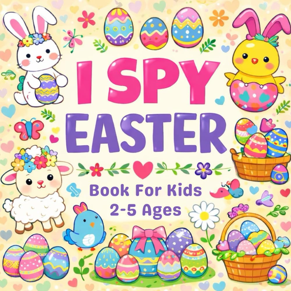 I Spy Easter Book for Kids Ages 2-5: Interactive Learning and Coloring Activities with an Exciting Guessing Game Adventure (Basket Stuffers Toddlers and Preschoolers)