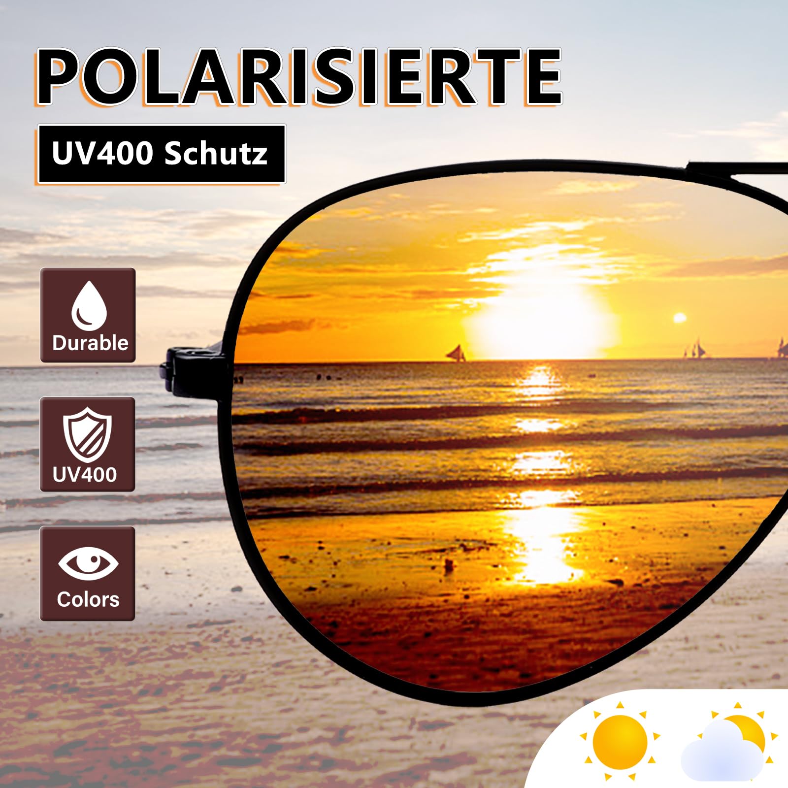 Kinder Pilotenbrille Sonnenbrillen Polarisierte Fliegerbrille Coole Verspiegelt mit UV400 Schutz für Jungen MäDchen Teenage