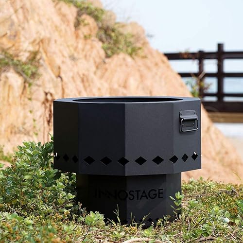 Miniatura 12 de Fogata patentada sin humo para exteriores, chispa de pellets de madera con bolsa de transporte portátil, parrilla de acero inoxidable, estufa