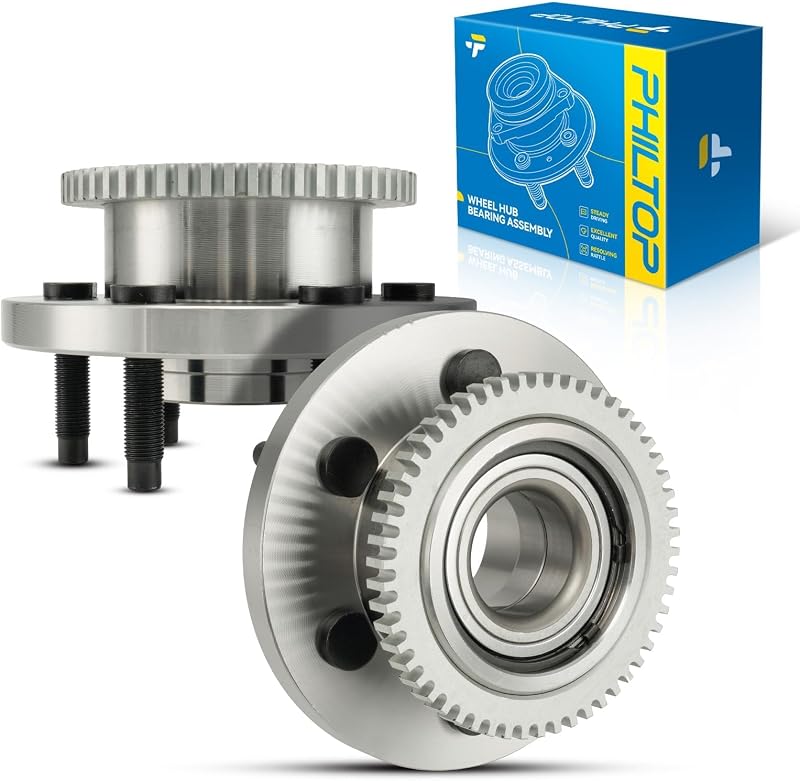 Cubo com rolamento de roda dianteiro PHILTOP 515033 para Dodge Dakota e Durango RWD – 2 unidades