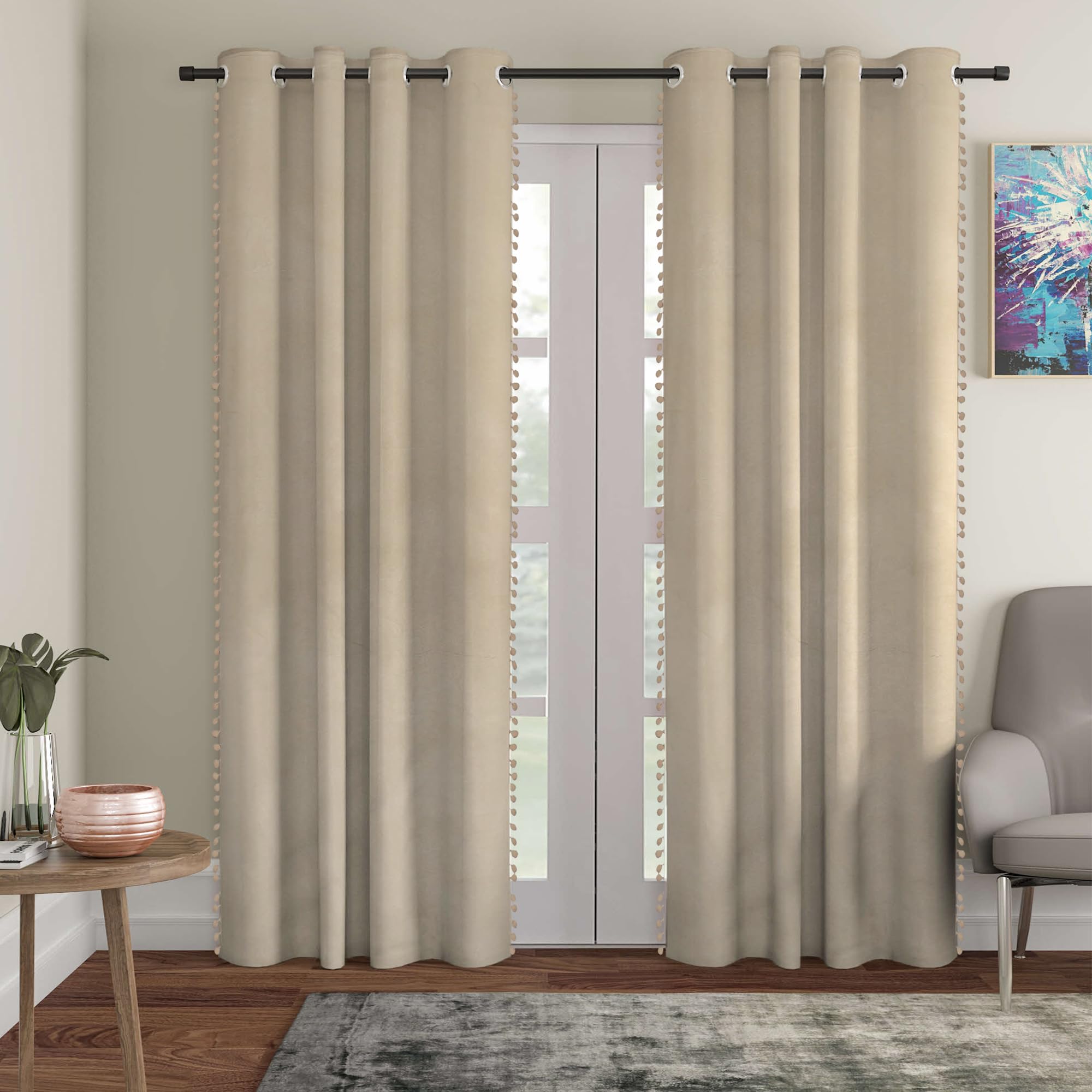 STITCHNEST Floréa Curtains - Room Darkening & Privacy -12